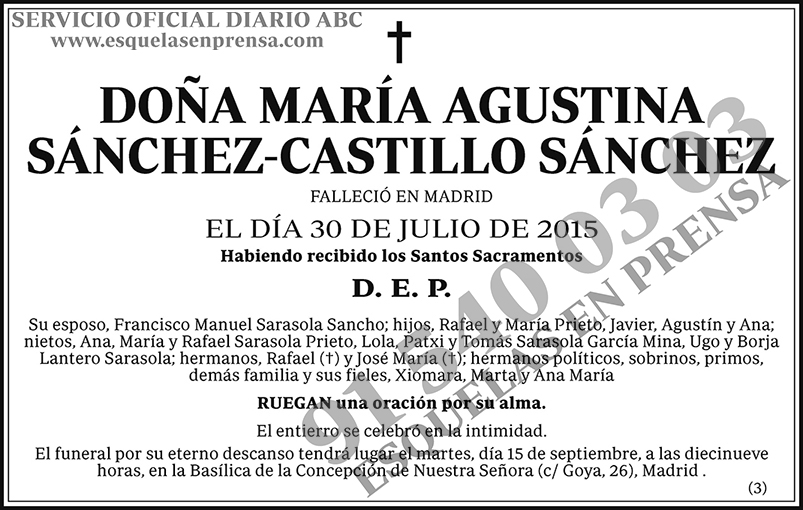 María Agustina Sánchez-Castillo Sánchez